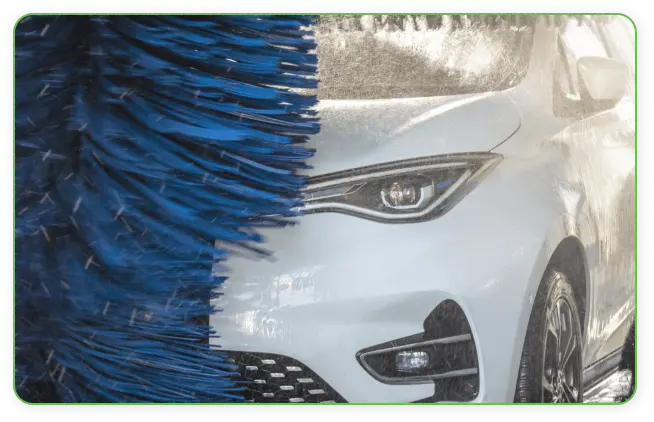 Automatic car wash | Mint Smart Wash cleaning brushes